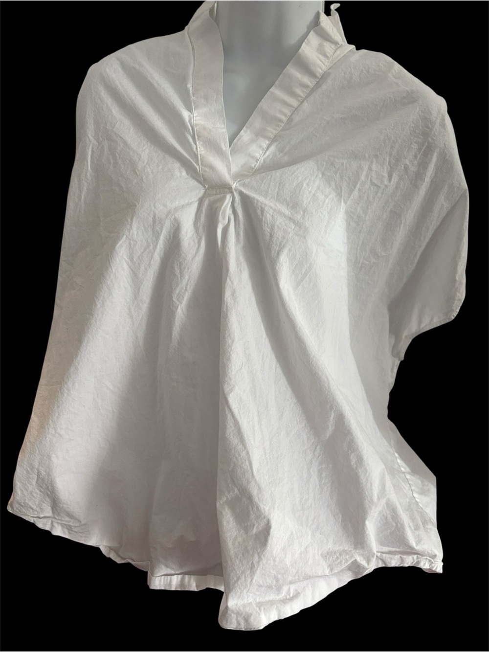 FCUK Chic Classic collar loose fit White Cotton apelet Top